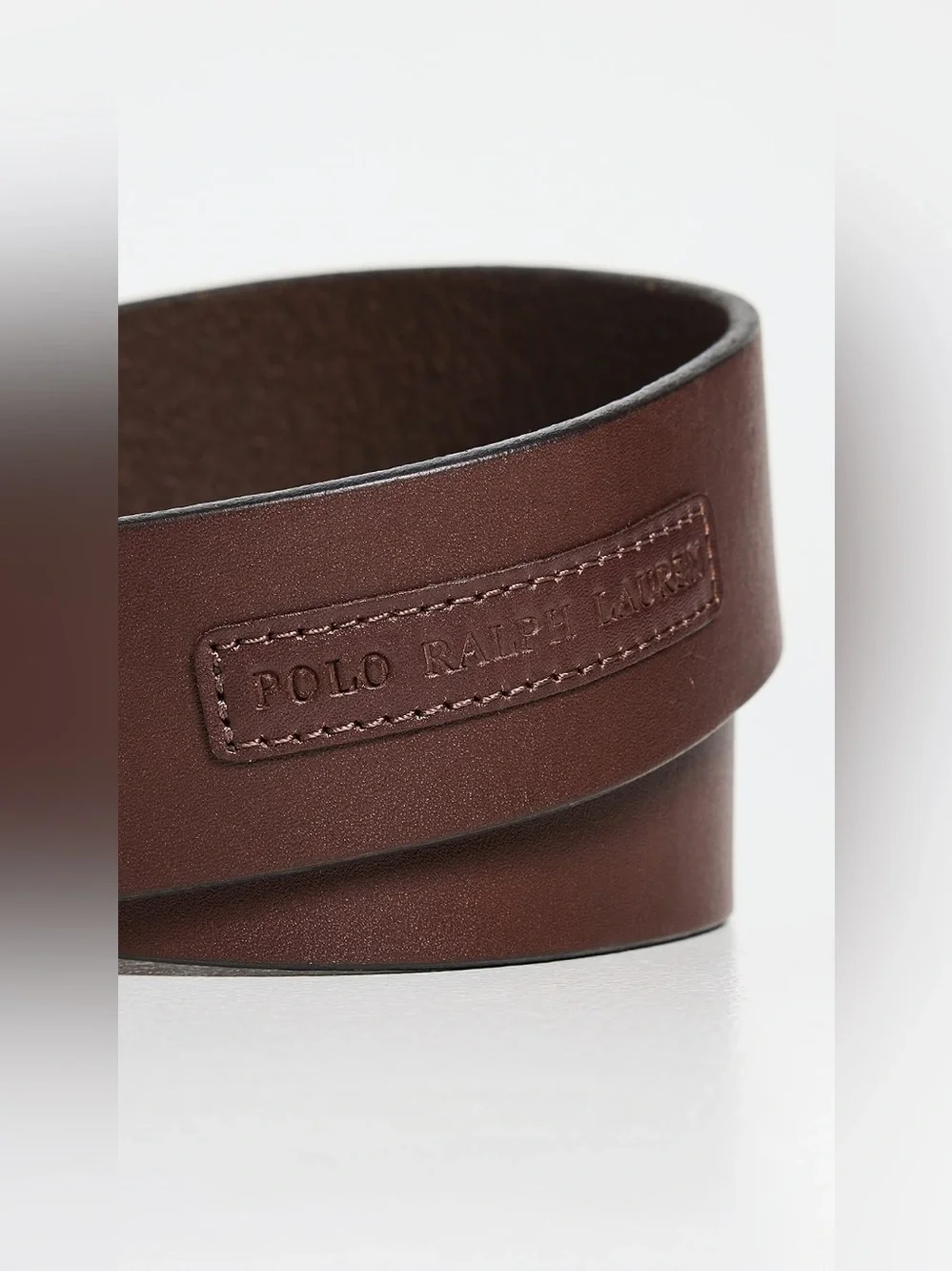 Polo Ralph Lauren Brown Leather Belt Men’s Size 44 110 Silver Buckle